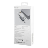 Baseus UltraJoy Series USB-A hub 4xUSB-A 3.0 1xUSB-C 5V - gray