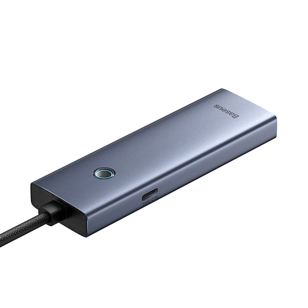 Baseus UltraJoy Series USB-A hub 4xUSB-A 3.0 1xUSB-C 5V - gray
