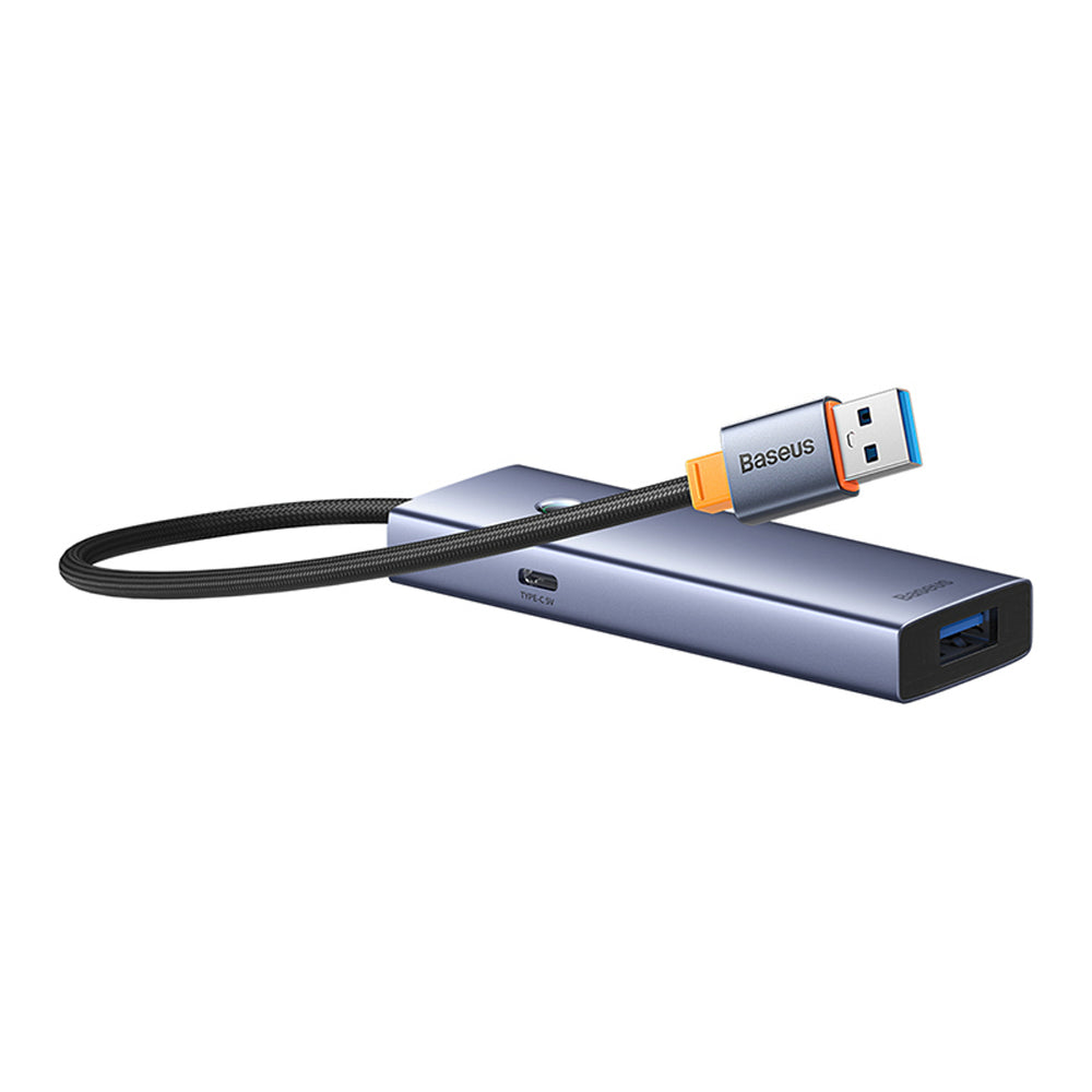 Baseus UltraJoy Series USB-A hub 4xUSB-A 3.0 1xUSB-C 5V - gray
