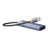 Baseus UltraJoy Series USB-A hub 4xUSB-A 3.0 1xUSB-C 5V - gray