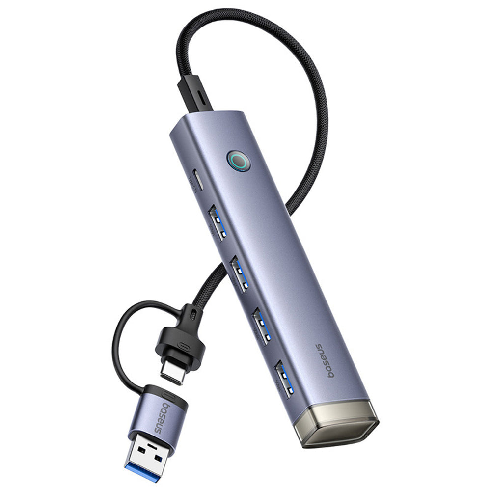 Baseus UltraJoy Series USB-A/USB-C hub 4xUSB-A 3.0 1xUSB-C 5V - gray