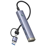 Baseus UltraJoy Series USB-A/USB-C hub 4xUSB-A 3.0 1xUSB-C 5V - gray