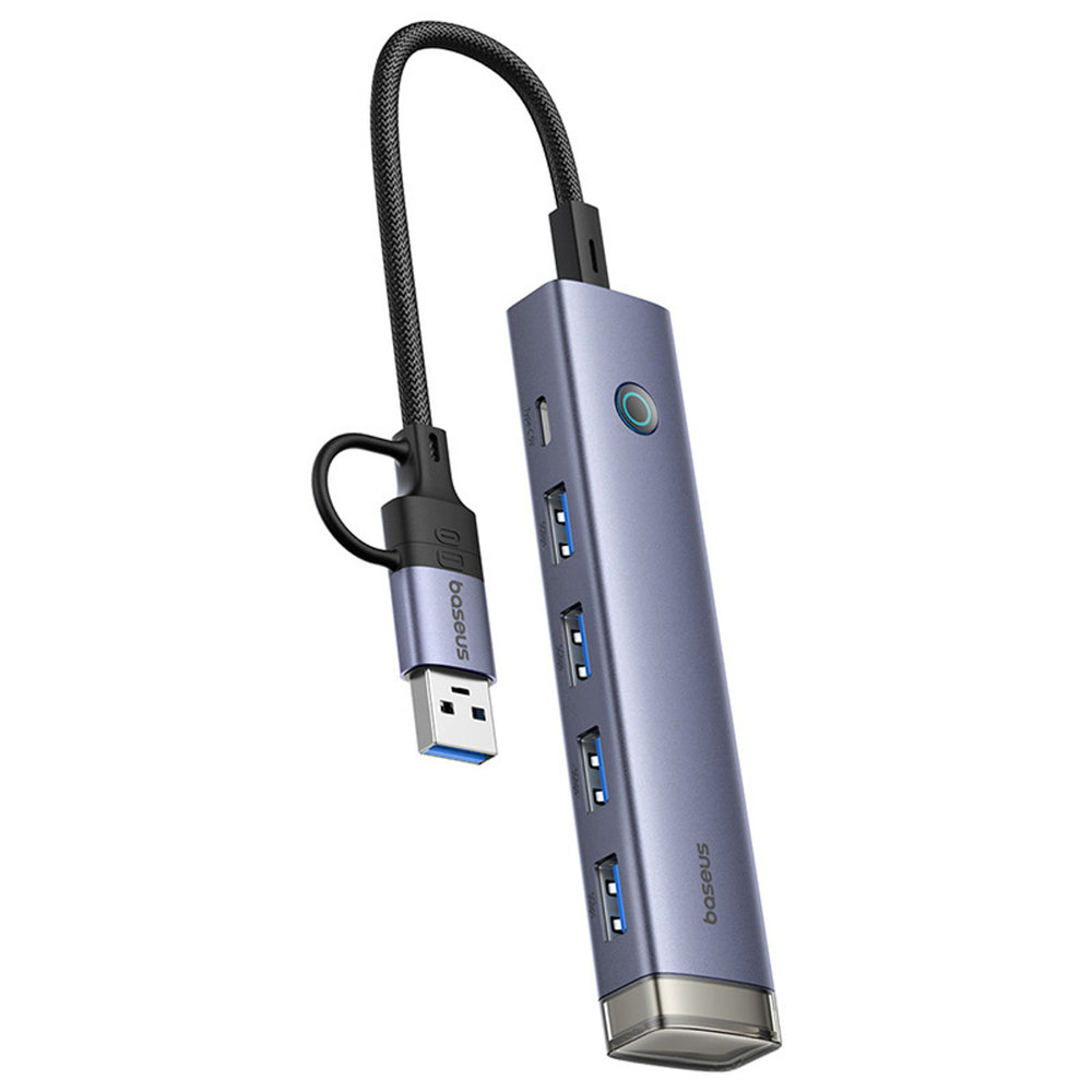 Baseus UltraJoy Series USB-A/USB-C hub 4xUSB-A 3.0 1xUSB-C 5V - gray