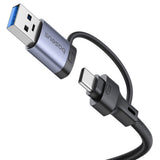 Baseus UltraJoy Series USB-A/USB-C hub 4xUSB-A 3.0 1xUSB-C 5V - gray