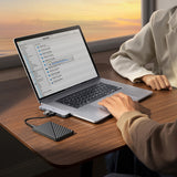 Baseus UltraJoy Series 6-in-1 USB-C 40 Gb/s USB 3.0 HDMI 4K USB Hub with SD and microSD Reader - Gray