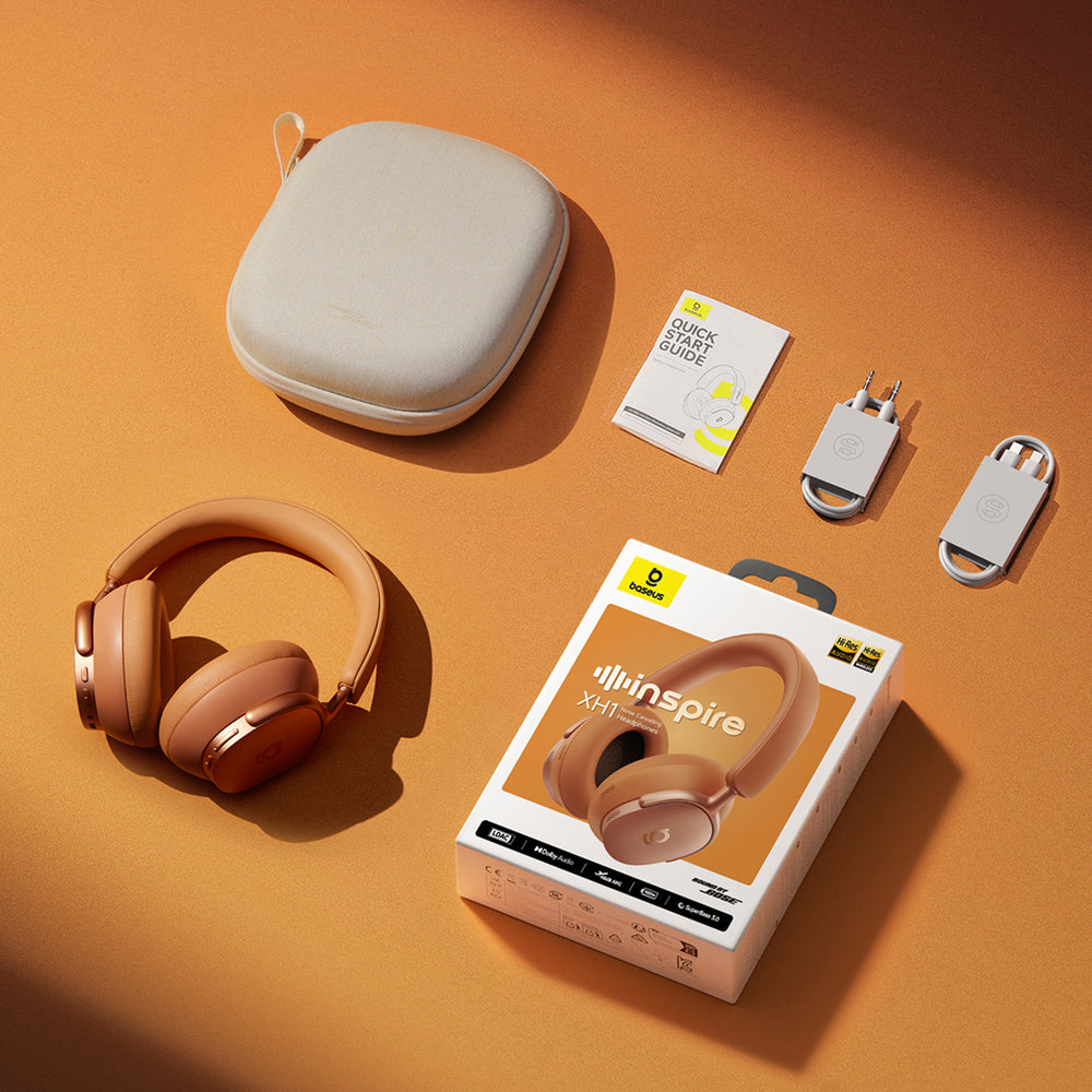Baseus Inspire XH1 Sound by Bose ANC Dolby Audio wireless headphones, Starry Heat color