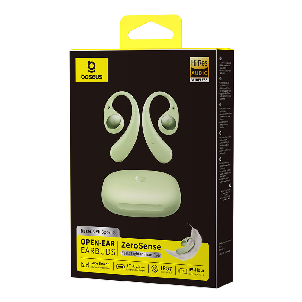 Baseus Eli Sport 2 OWS Wireless Headphones with Headband - Green