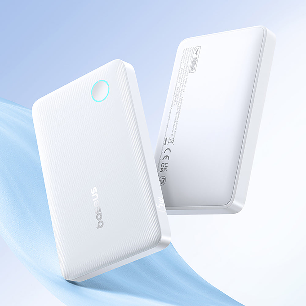 Baseus EnerFill FP11 10000mAh 15W Power Bank with White USB-C Cable 20V/3A 30cm - White