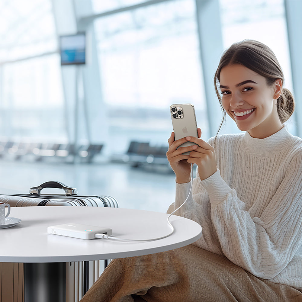 Baseus EnerFill FP11 10000mAh 15W Power Bank with White USB-C Cable 20V/3A 30cm - White