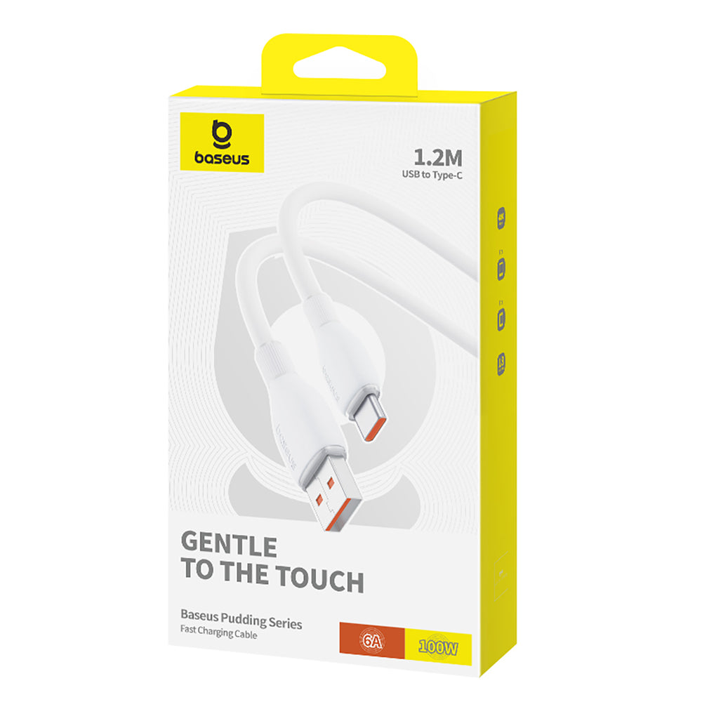 Baseus Pudding 100W USB-A - USB-C Cable 1.2m - White