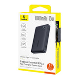 Baseus EnerFill FP11 Power Bank 10000mAh 15W (with black Simple USB-C - USB-C 20V/3A 30cm cable) - black
