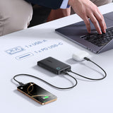 Baseus EnerFill FP11 Power Bank 10000mAh 15W (with black Simple USB-C - USB-C 20V/3A 30cm cable) - black