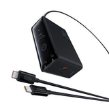 Baseus Digital GaN 3xUSB-C 1xUSB-A 240W Wall Charger with Power Cable - Black