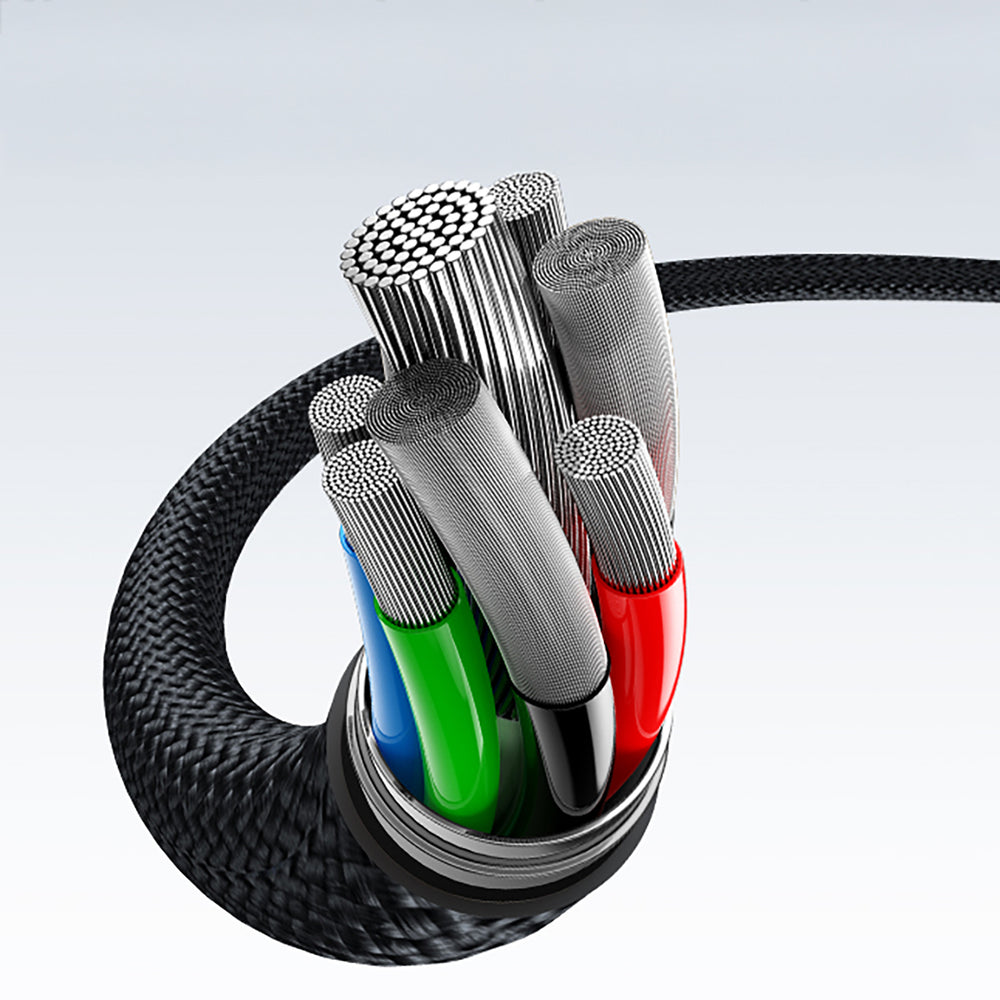 Baseus Flash Series 3 100W 3in1 USB-C Cable - 3xUSB-C 1.5m - Black