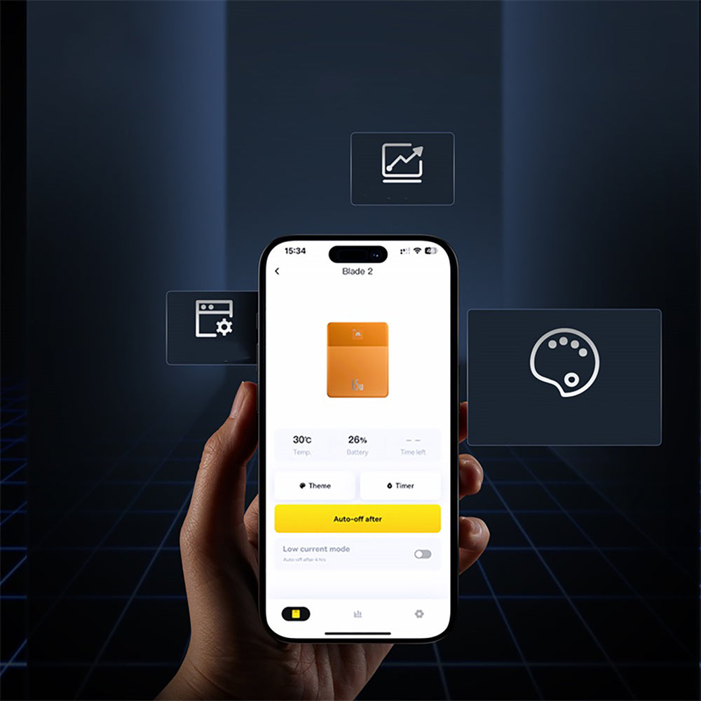Baseus Blade2 12000mAh 65W Powerbank with Digital Display (with Baseus Mini White Series USB-C - USB-C 100W (20V/5A) 50cm White Cable) - Orange