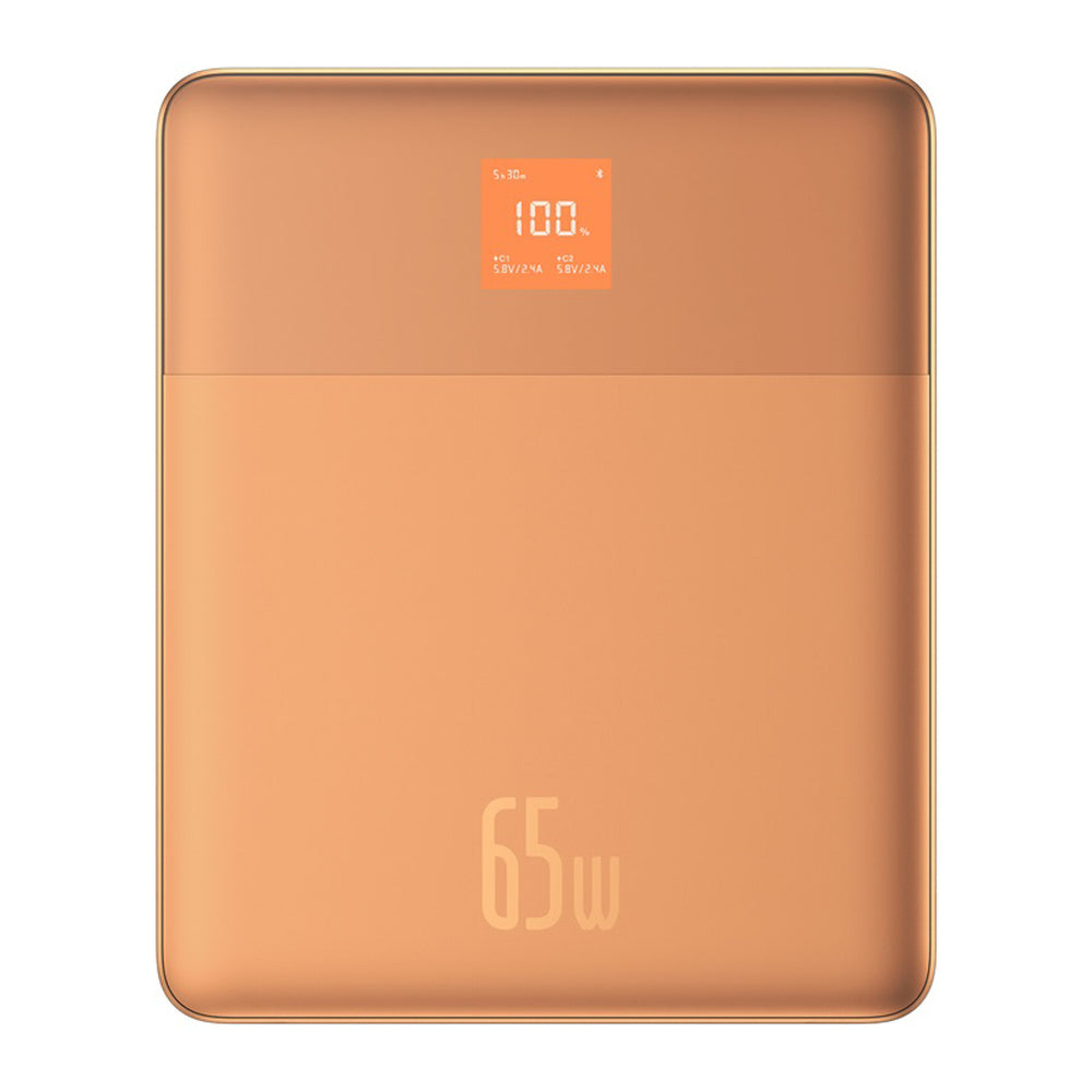 Baseus Blade2 12000mAh 65W Powerbank with Digital Display (with Baseus Mini White Series USB-C - USB-C 100W (20V/5A) 50cm White Cable) - Orange