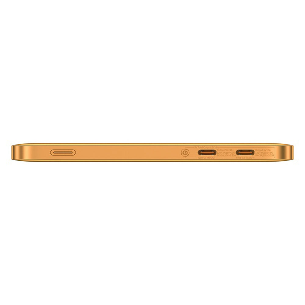 Baseus Blade2 12000mAh 65W Powerbank with Digital Display (with Baseus Mini White Series USB-C - USB-C 100W (20V/5A) 50cm White Cable) - Orange