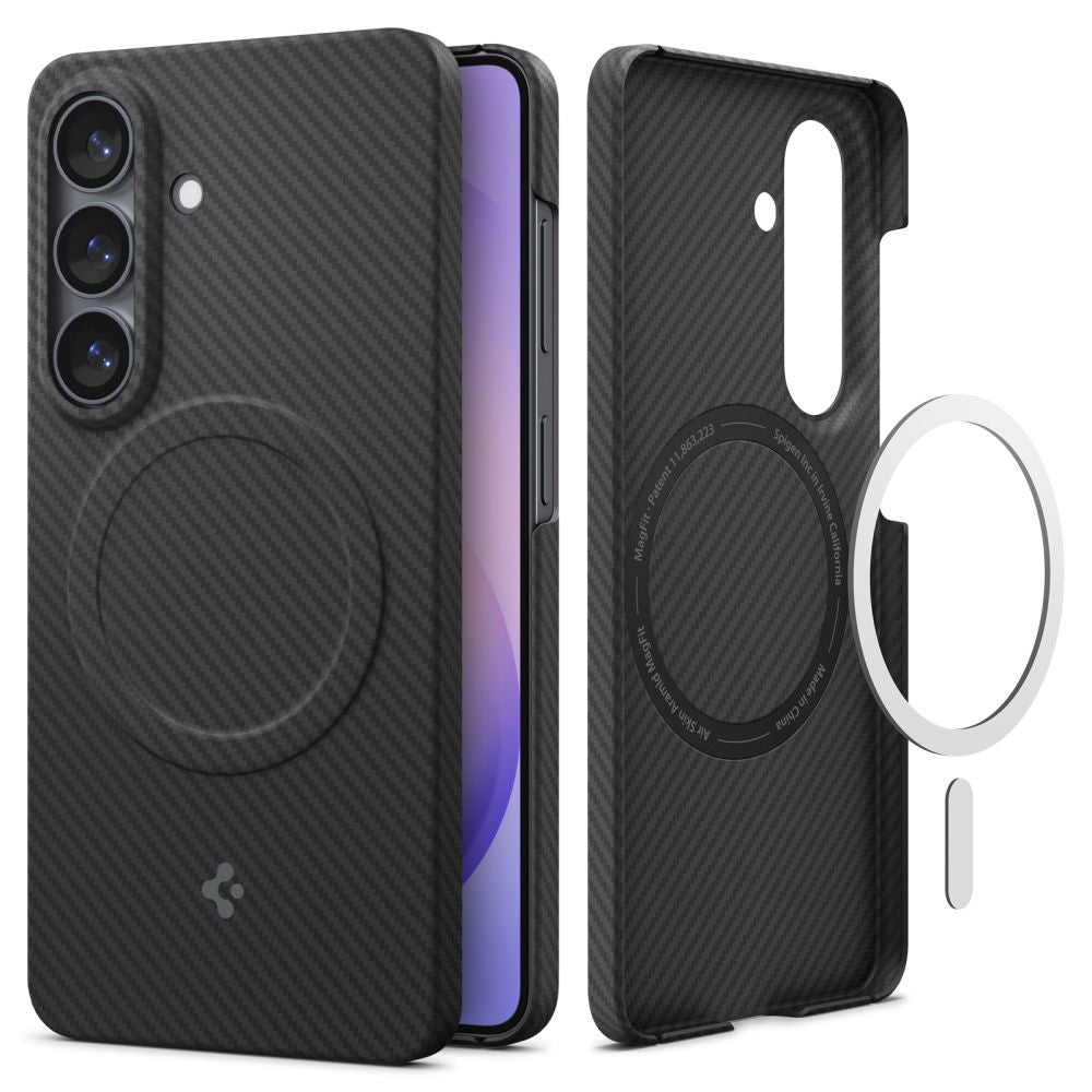 Spigen AirSkin Aramid Mag MagSafe Case til Samsung Galaxy S26 - sort