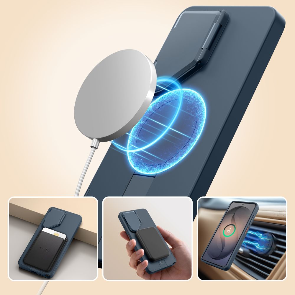Tech-Protect Kevlar Aura MagSafe Case til Samsung Galaxy S26 Ultra - Navy Blue