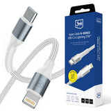3mk Hyper Cable N-SERIES USB-C / Lightning 3m PD 3.0 9V / 3A 27W - hvid