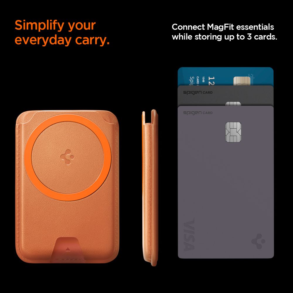 Spigen Valentinus MagFit+ MagSafe Magnetisk Telefon-Pung - Orange