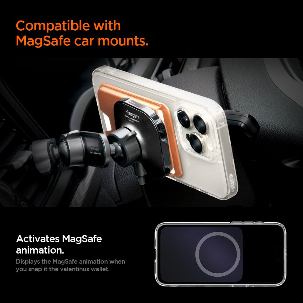 Spigen Valentinus MagFit+ MagSafe Magnetisk Telefon-Pung - Orange