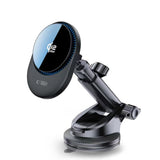 Tech-Protect V21 MagSafe Car Holder med 25W QI2.2 Induktiv oplader til cockpit/vindruder/luftventil - sort