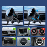 Tech-Protect V21 MagSafe Car Holder med 25W QI2.2 Induktiv oplader til cockpit/vindruder/luftventil - sort