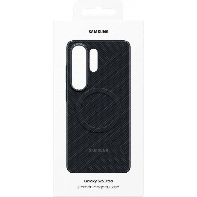 Samsung Carbon Magnet Case til Samsung Galaxy S26 Ultra, MagSafe Kompatibel - sort