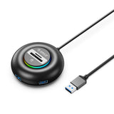 Orico YXR4 RGB USB Hub 4-Port USB-A 3.0 with SD and microSD Reader 1.8m - Black