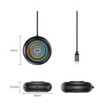 Orico YXR4-C3 RGB USB Hub 4-Port USB-A 3.0 with Audio/Microphone Port 0.3m - Black