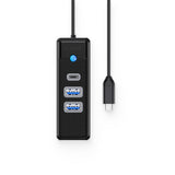 Orico PWC2U-C3 3-port USB hub 2x USB-A 3.0 1x USB-C 3.0 0.5 m - black