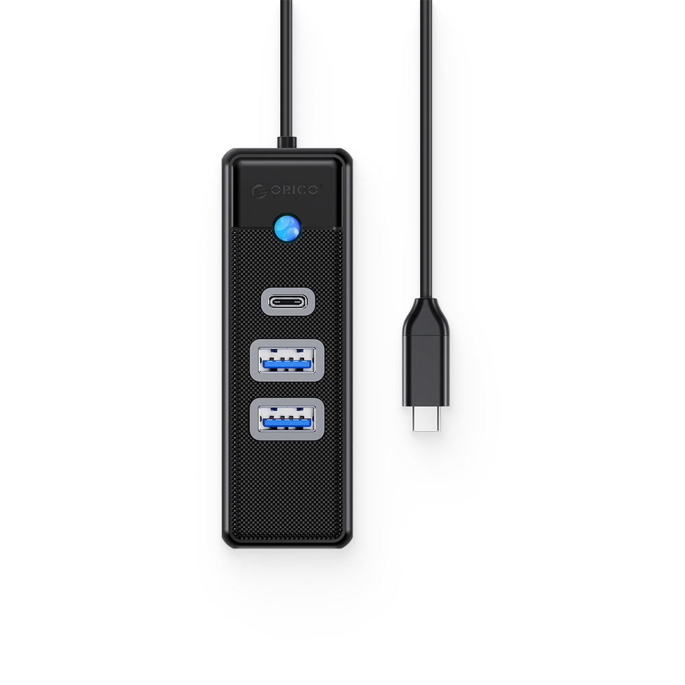 Orico PWC2U-C3 3-port USB hub 2x USB-A 3.0 1x USB-C 3.0 1 m - black