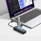 Orico PW3UR25-U3 USB Hub 4-Port 3x USB-A 3.0 1x RJ45 2.5G Ethernet 1 m - Black