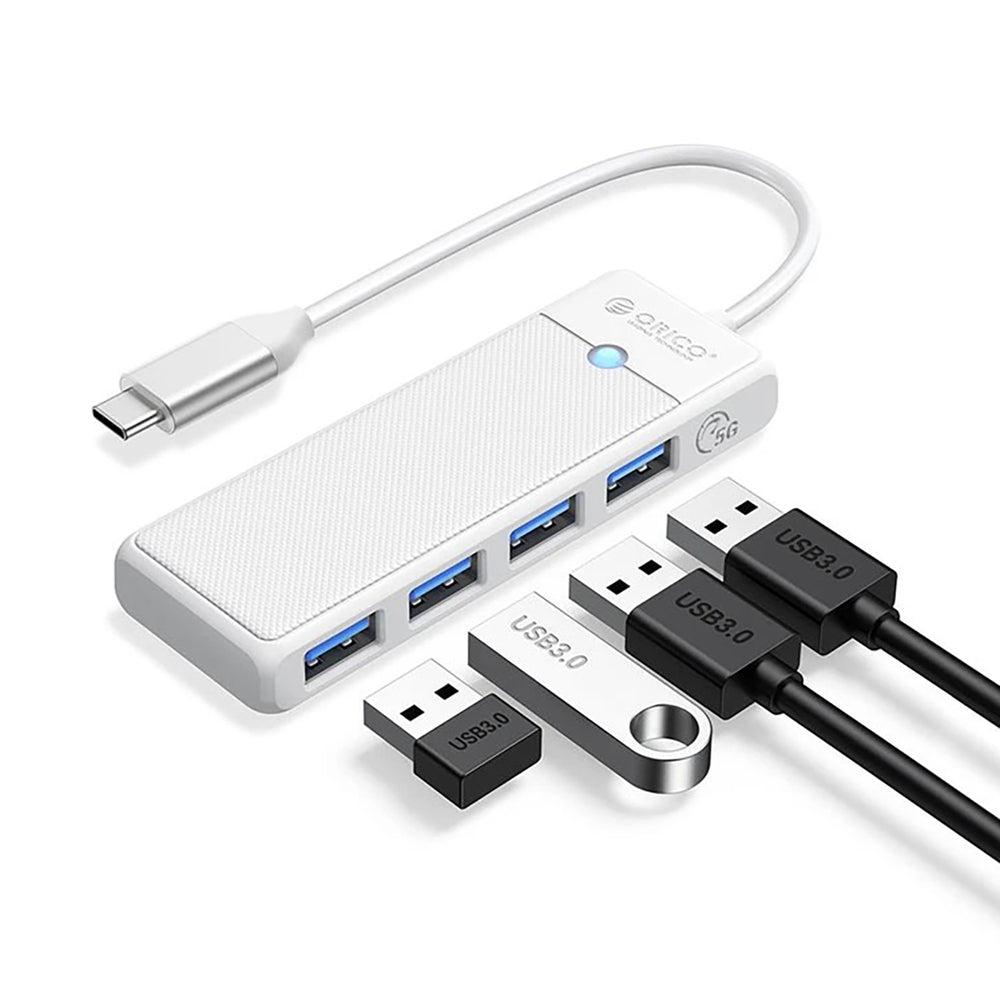 Orico PAPW4A-C3 USB Hub 4-port 4x USB-A 3.0 0.5 m - white