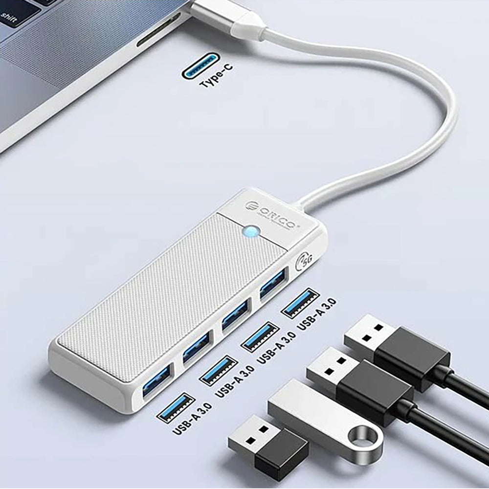 Orico PAPW4A-C3 USB Hub 4-port 4x USB-A 3.0 0.15 m - white