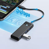 Orico PAPW4A-C3 USB Hub 4-port 4x USB-A 3.0 0.15 m - black