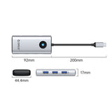 Orico PW11 6in1 USB-C Docking Station 3x USB-A 3.0 1x USB-C 3.0 1x USB-C PD 100 W 1x HDMI 4K 30Hz - Silver