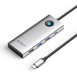 Orico PW11 8in1 USB-C Docking Station 2x USB-A 3.0 1x USB-A 2.0 1x USB-C 3.0 1x USB-C PD 100W 1x HDMI 4K 60Hz 1x VGA 1080P 60Hz 1x RJ45 Gigabit Ethernet - Silver