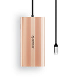 Orico XDR 12-in-1 USB-C Docking Station USB-A USB-C HDMI 4K VGA RJ45 Gigabit PD 100W SD and microSD Card Reader - Rose Gold