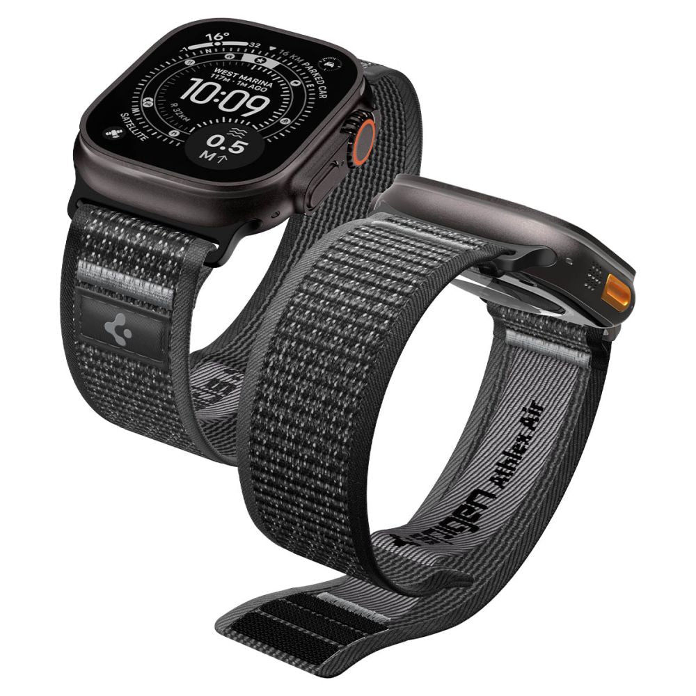 Spigen Athlex Air 2 rem til Apple Watch 44/45/46/49 mm - sort og grå