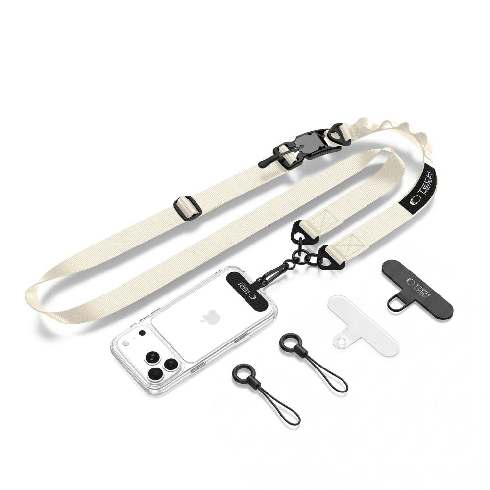 Tech-Protect C9S Rope Crossbody Phone Lanyard - beige