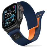 Tech-Protect Nylon Elite Strap til Apple Watch 44 / 45 / 46 / 49 mm - Navy Blue