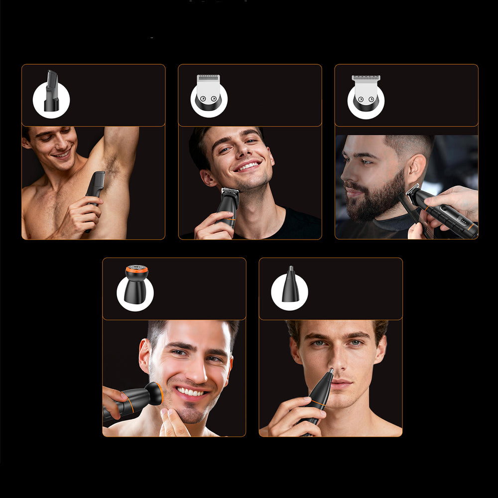 MAXGROOM LK-892 multifunctional trimmer with replaceable tips - black