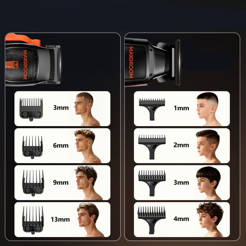 MAXGROOM WF-3908 multifunctional hair clipper with trimmer - black