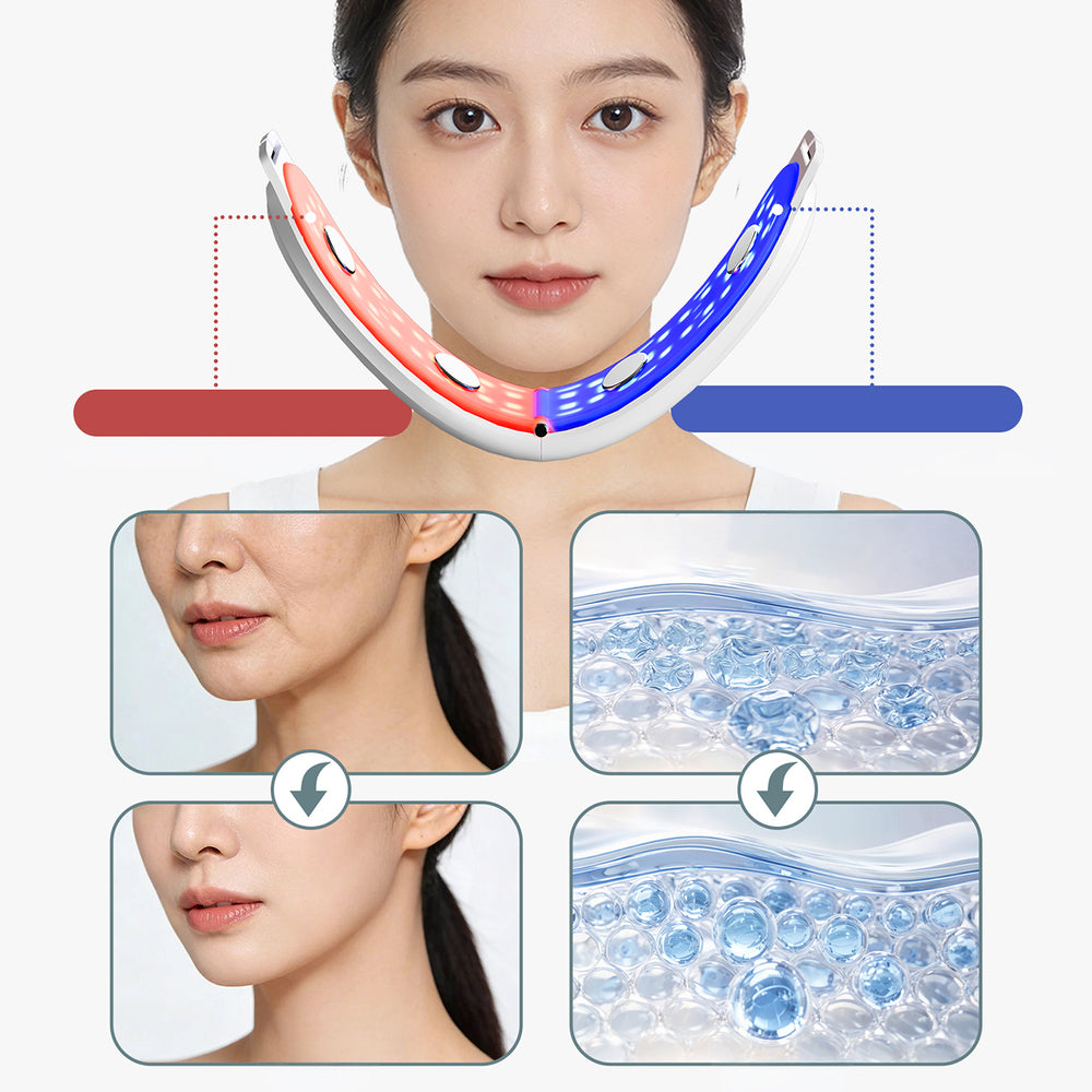 Belleskin by MAXGROOM M-170 EMS LED Face and Chin Massager - White