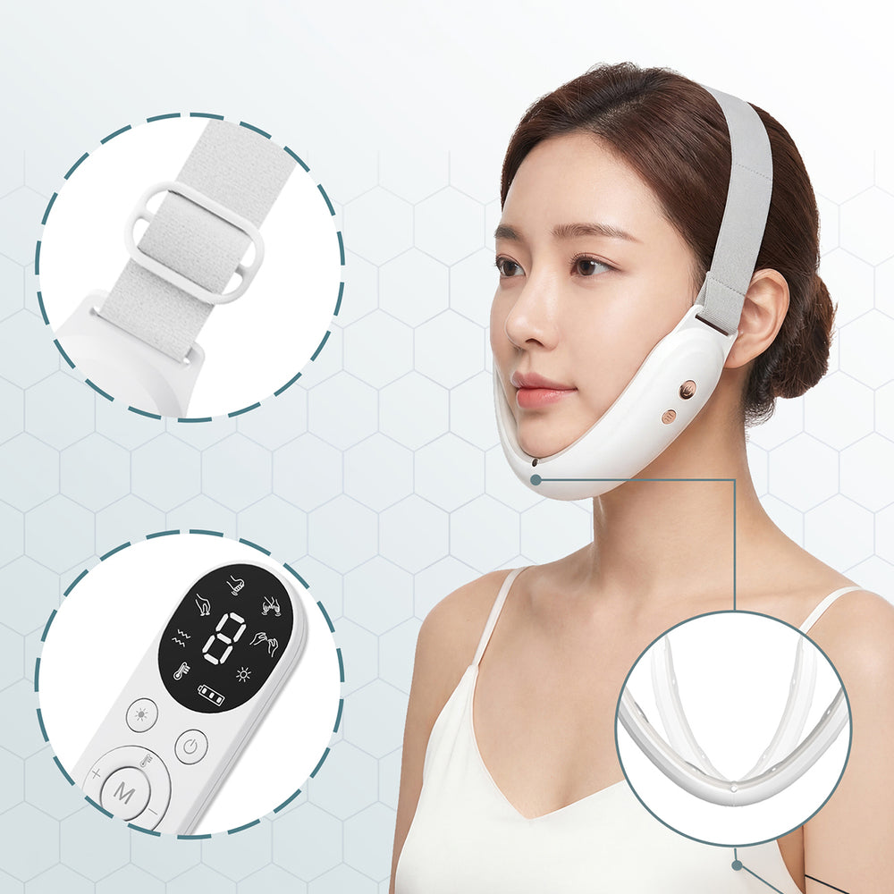 Belleskin by MAXGROOM M-170 EMS LED Face and Chin Massager - White