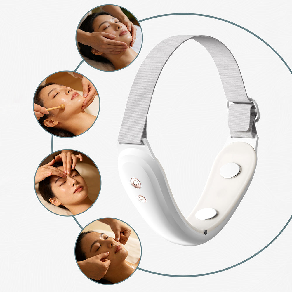 Belleskin by MAXGROOM M-170 EMS LED Face and Chin Massager - White
