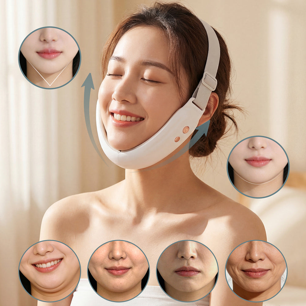 Belleskin by MAXGROOM M-170 EMS LED Face and Chin Massager - White