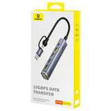 Baseus UltraJoy Series USB-A/USB-C hub 4xUSB-A 3.1 1xUSB-C 5V - gray